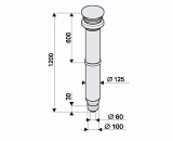 Protherm Комплект дымовых труб, 60/100мм, длина 1м / S3 (2805)