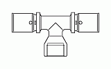 Oventrop Прессовый тройник-переход со внутренней резьбой 40 х Rp 1 х 40 мм